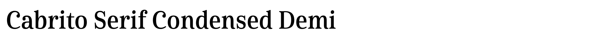 Cabrito Serif Condensed Demi image